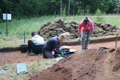The progress of archaeological research at Turaida Jāņkalns. Photo: J. Timermane