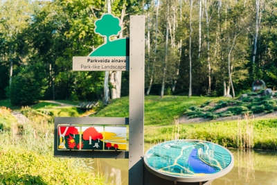 Park-like landscape sign