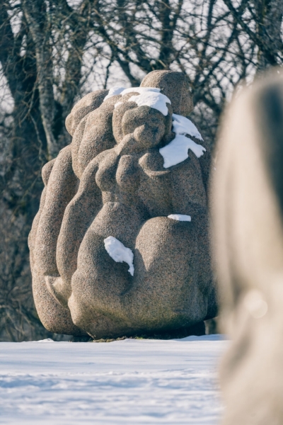 Sculpture in winter time