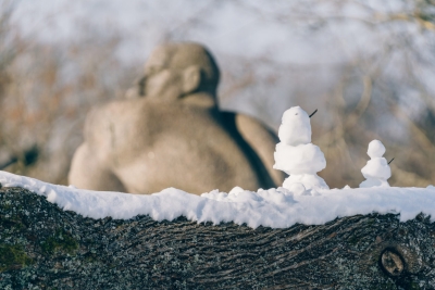 Sculpture in winter time