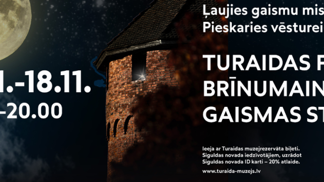 Turaidas pils "Brīnumainais gaismas stāsts" pasākuma afiša