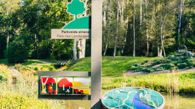 Park-like landscape sign