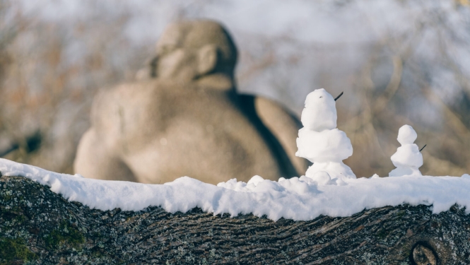Sculpture in winter time