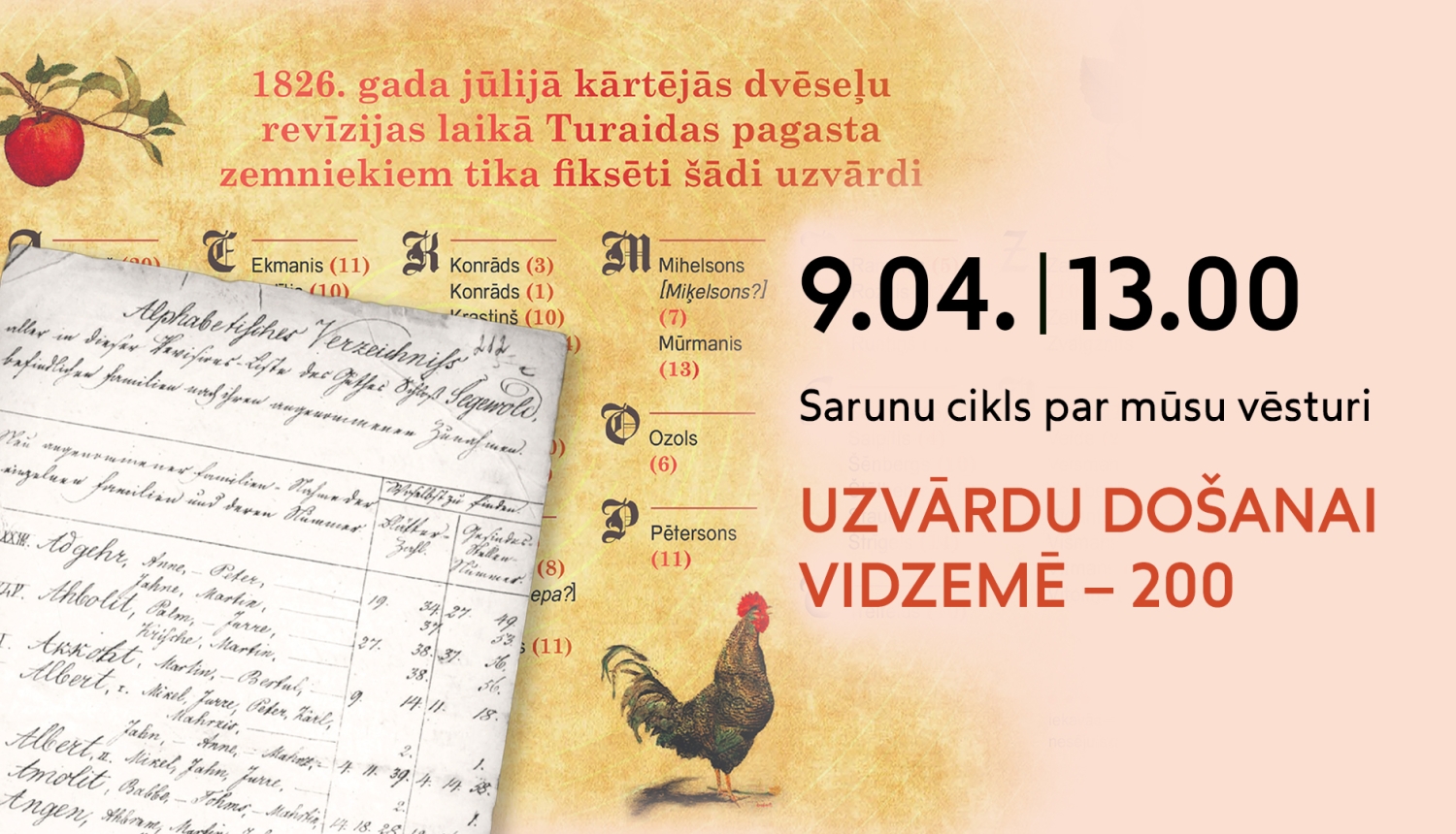 Uzvārdu došanai Vidzemē -200. Afiša