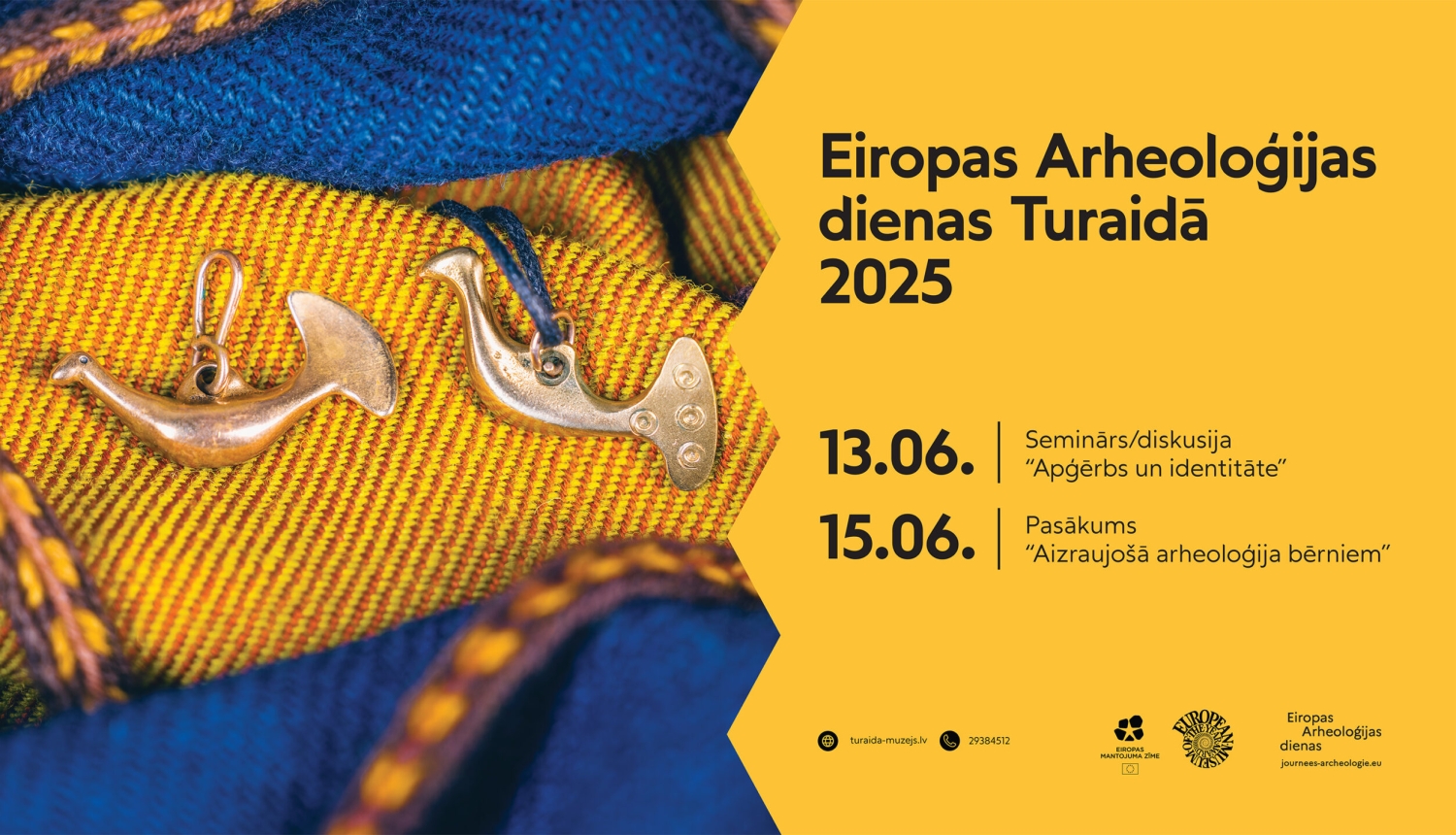 Pasākuma plakāts "Eiropas Arheoloģijas dienas Turaidā 2025":