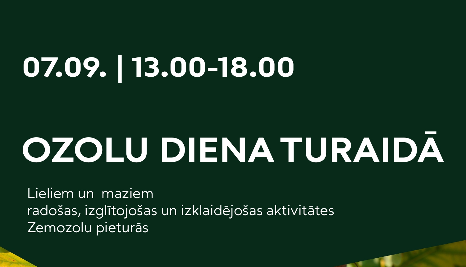 Ozolu diena Turaidā - afiša