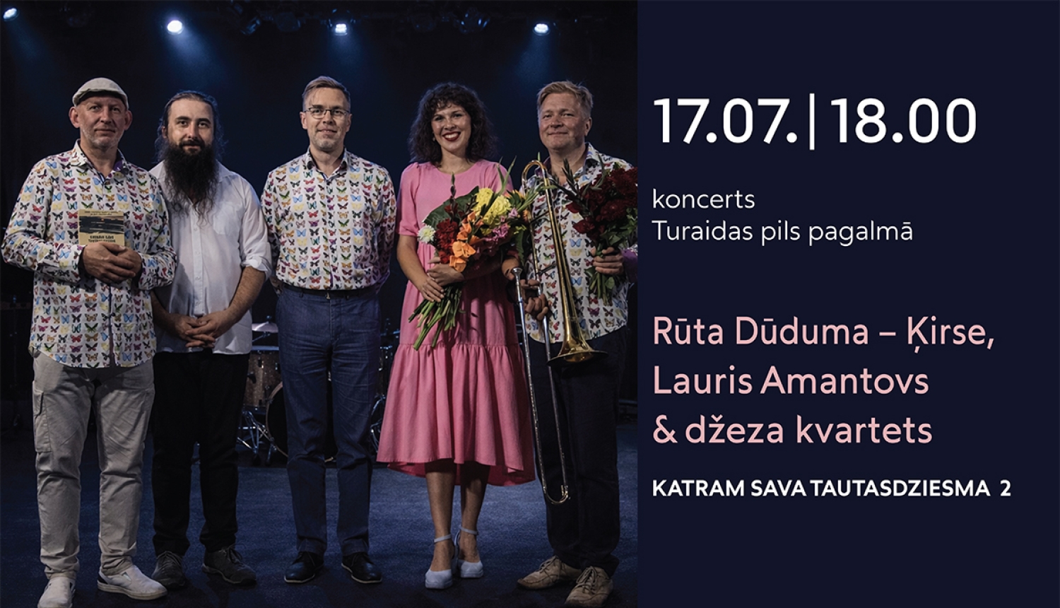 Koncerta reklāma. Laura Amantova džeza kvartets & Rūta Dūduma–Ķirse koncertprogrammā “Katram sava tautasdziesma 2”