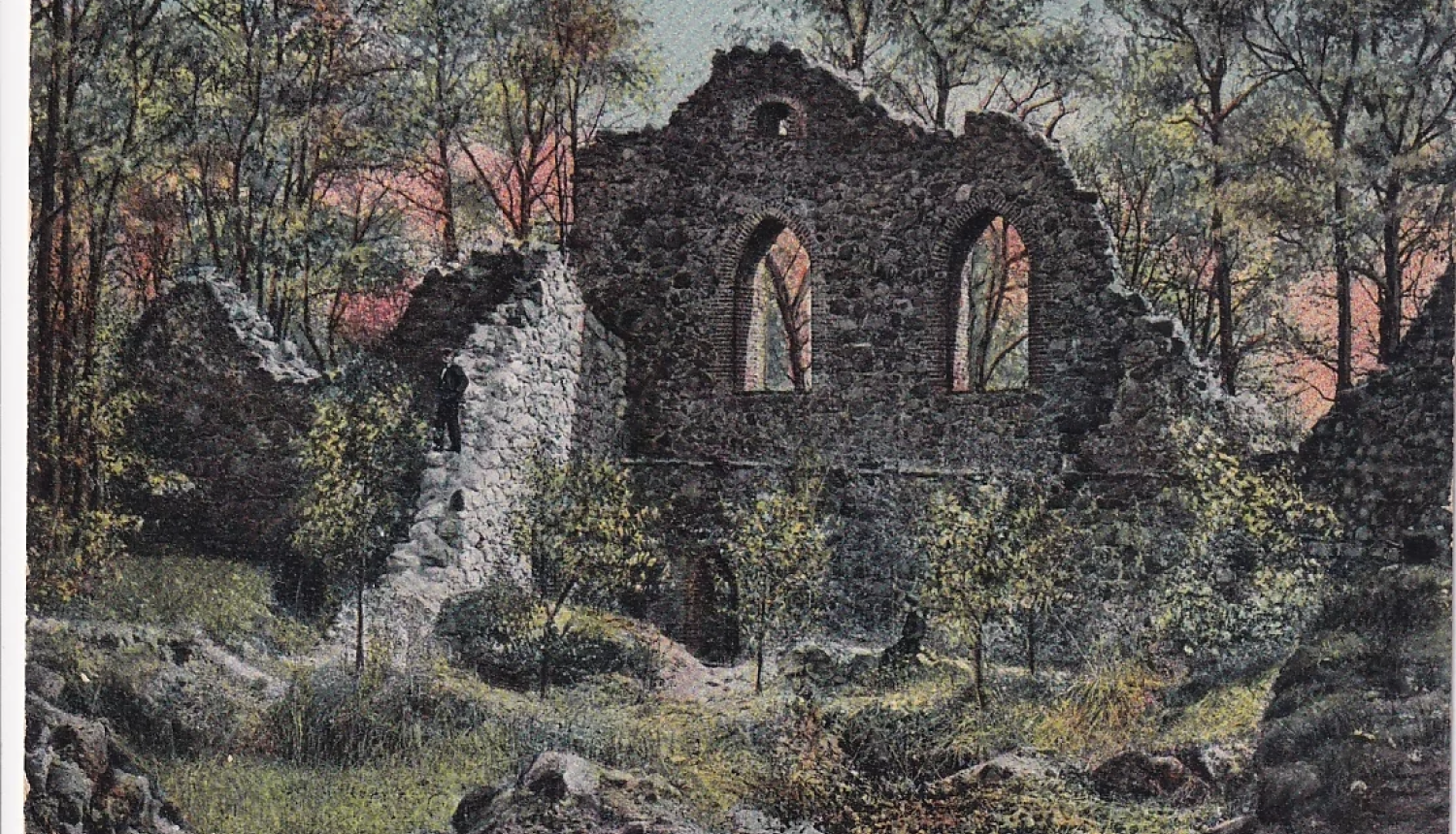 Krimuldas pilsdrupas 20. gs. sākumā