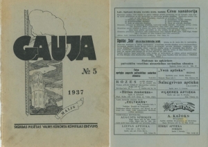 Siguldas 1937.gada kūrorta komitejas izdevuma lapa